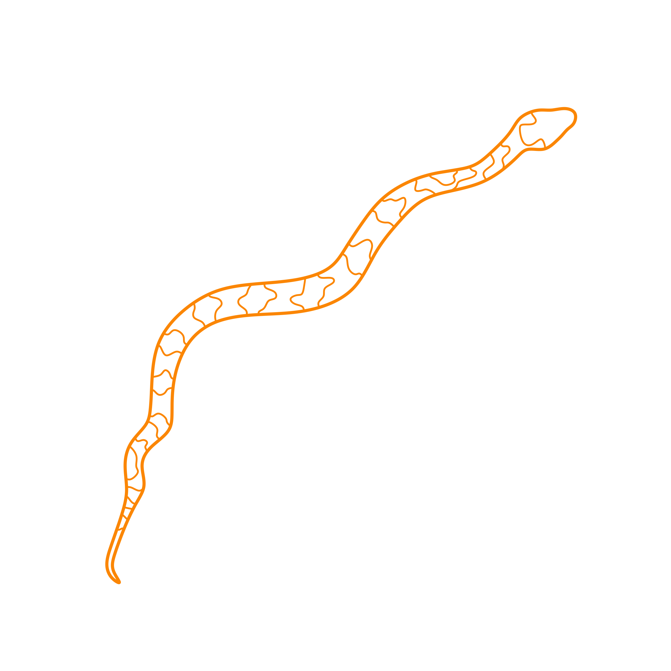 Animals Snakes Copperhead Outline Svg Vector Free Vectors